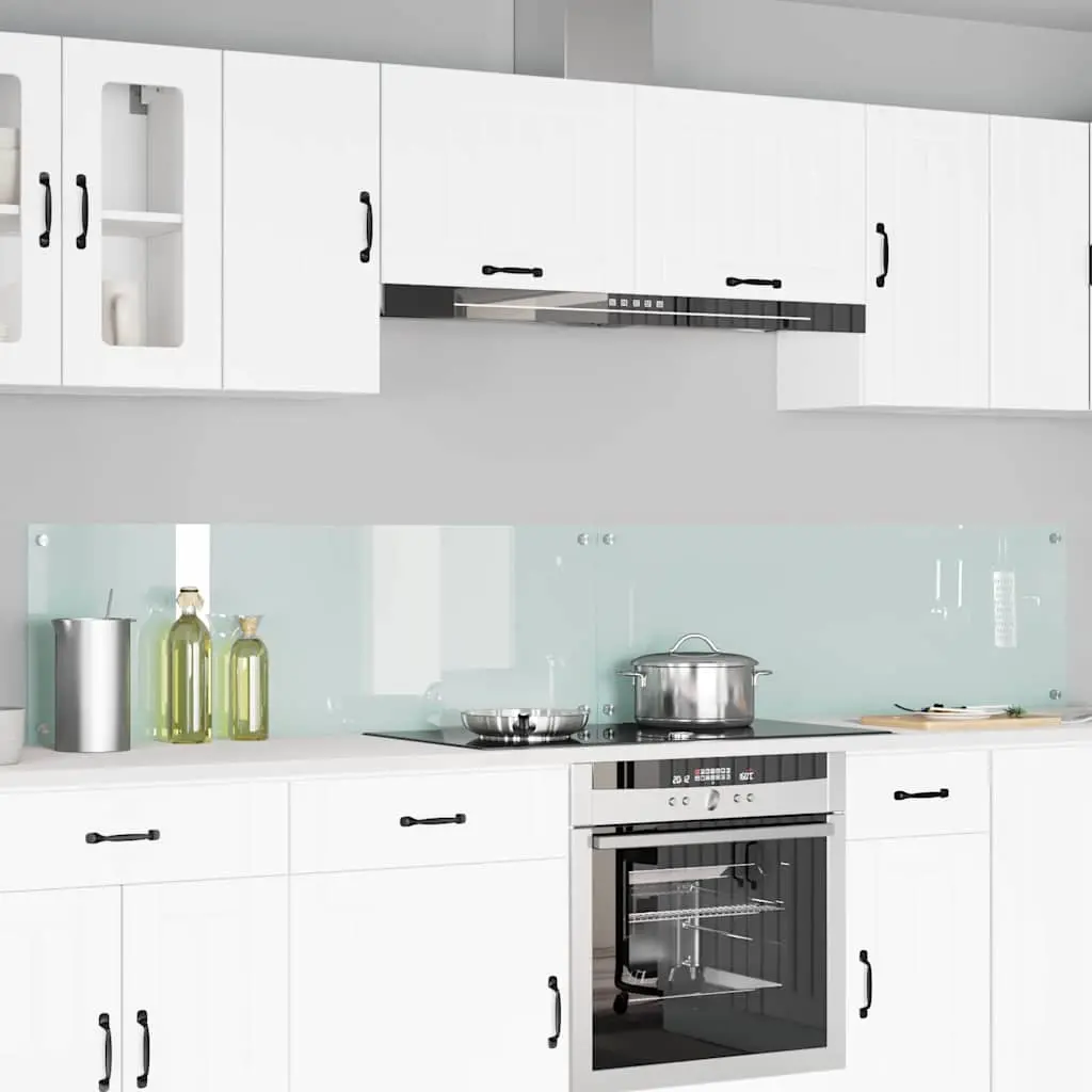 Vidaxl Keuken Spatscherm 2 Pcs Wit 120 X 40 Cm Gehard Glas 1