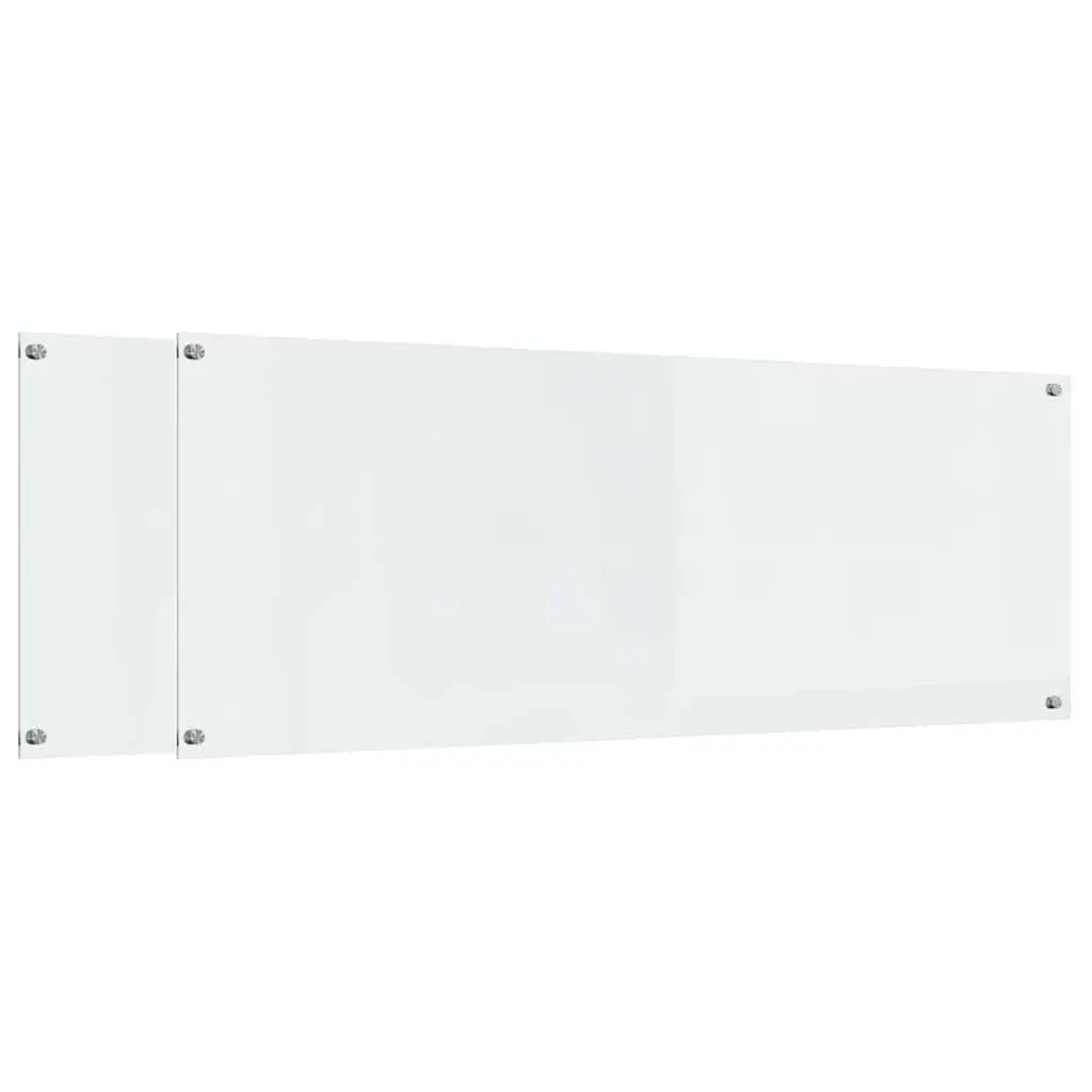 Vidaxl Keuken Spatscherm 2 Pcs Doorzichtig 110 X 40 Cm Gehard Glas 2
