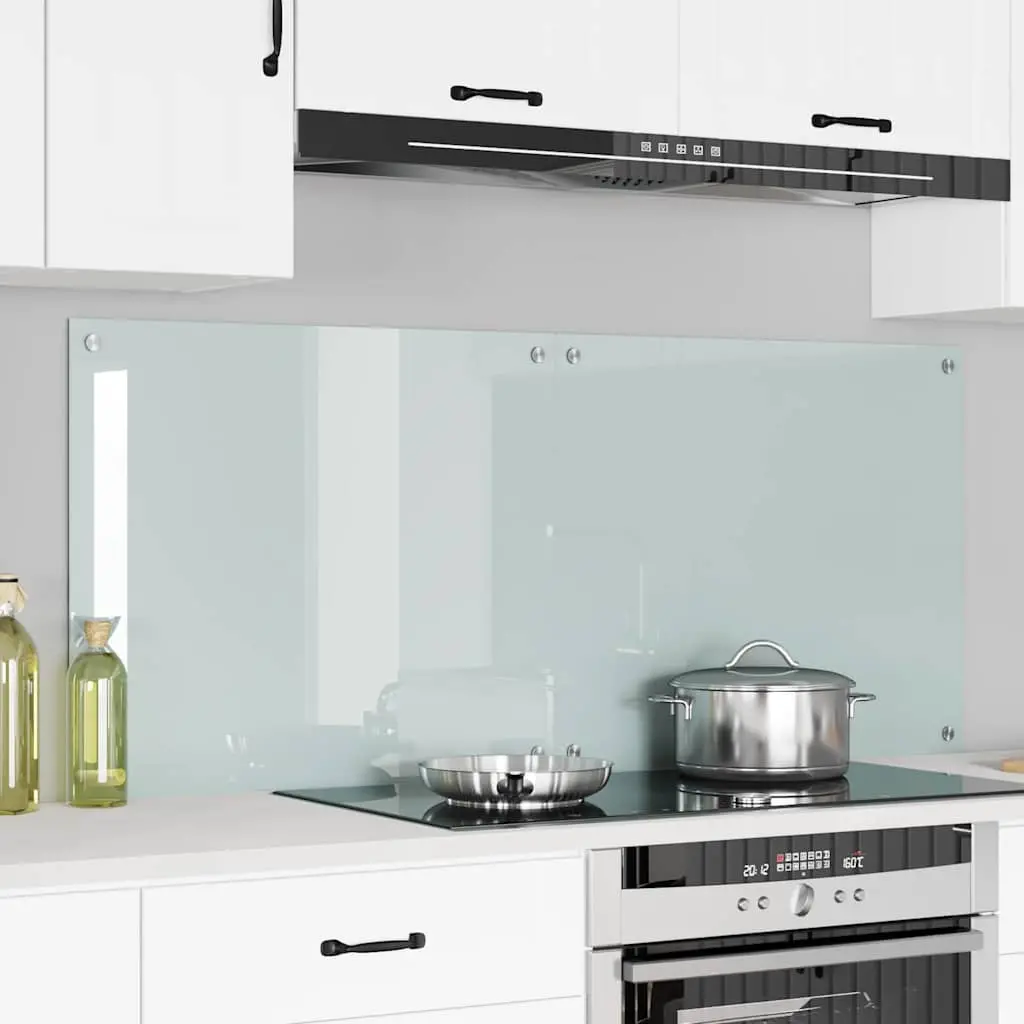 Vidaxl Keuken Achterwand 2 Pcs Wit 70 X 60 Cm Gehard Glas 1