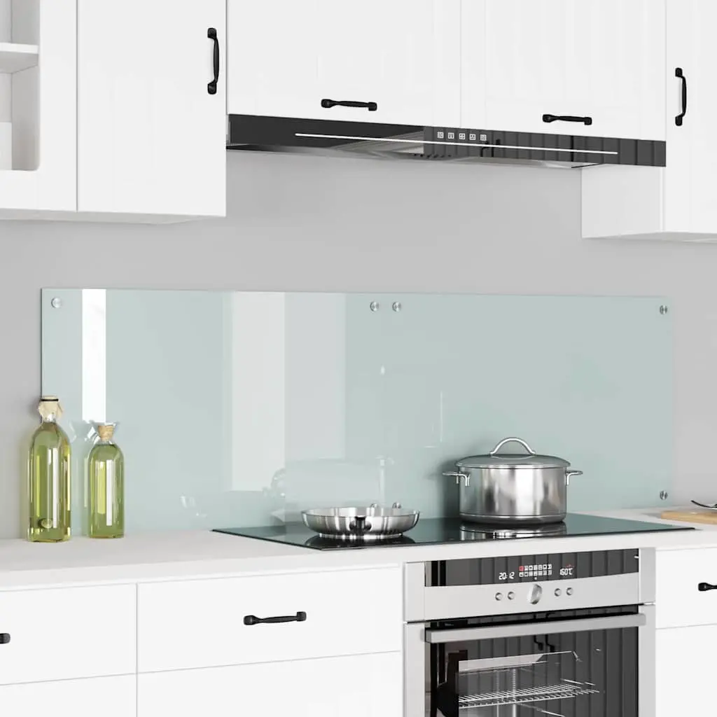 Vidaxl Keuken Achterwand 2 Pcs Wit 80 X 50 Cm Gehard Glas 1