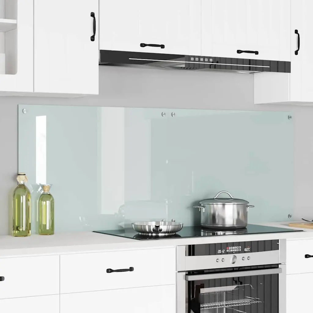 Vidaxl Keuken Achterwand 2 Pcs Wit 80 X 60 Cm Gehard Glas 1