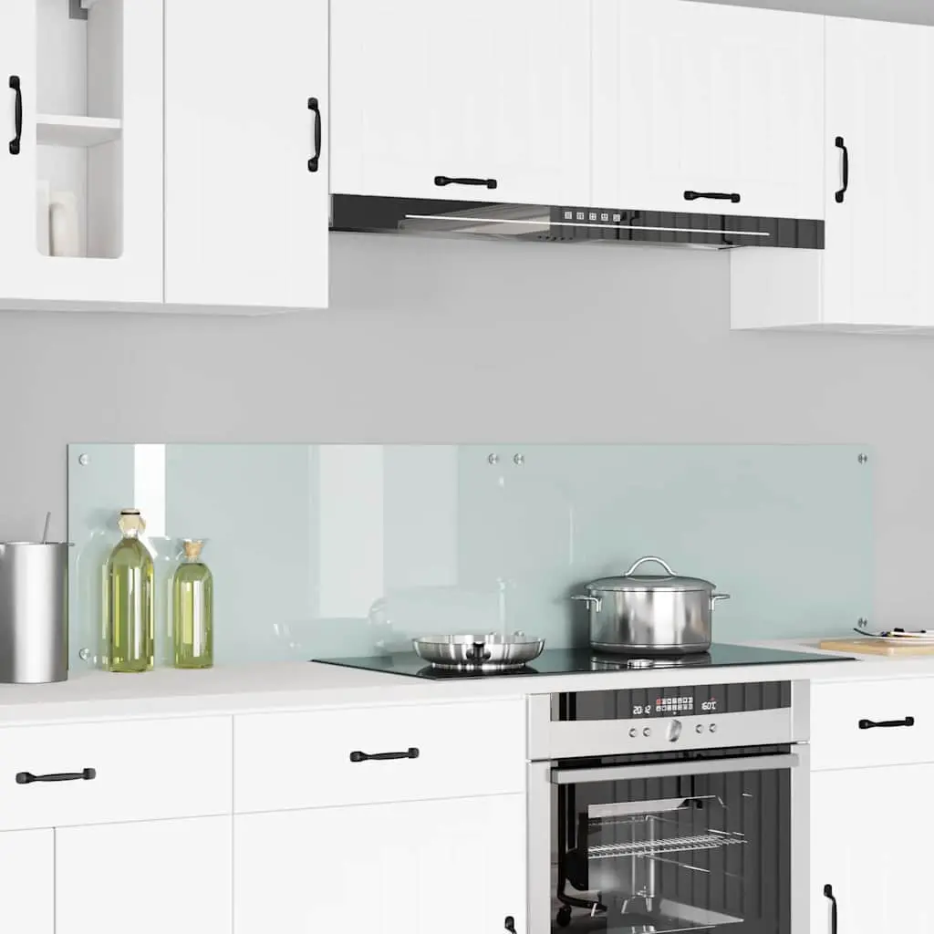Vidaxl Keuken Achterwand 2 Pcs Wit 90 X 40 Cm Gehard Glas 1