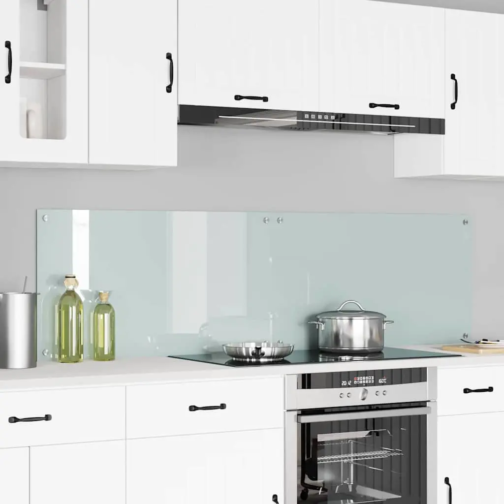 Vidaxl Keuken Achterwand 2 Pcs Wit 90 X 50 Cm Gehard Glas 1