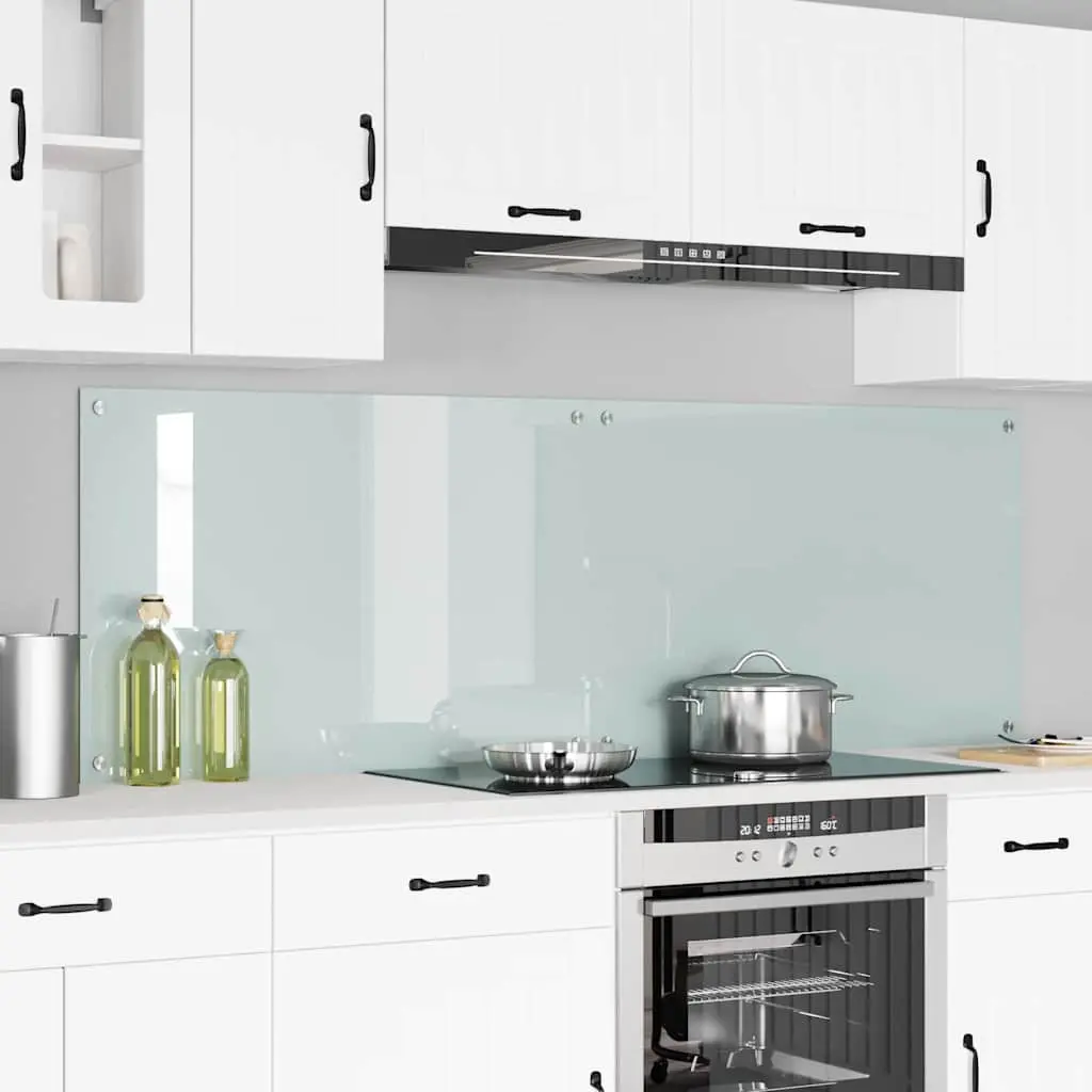Vidaxl Keuken Achterwand 2 Pcs Wit 90 X 60 Cm Gehard Glas 1