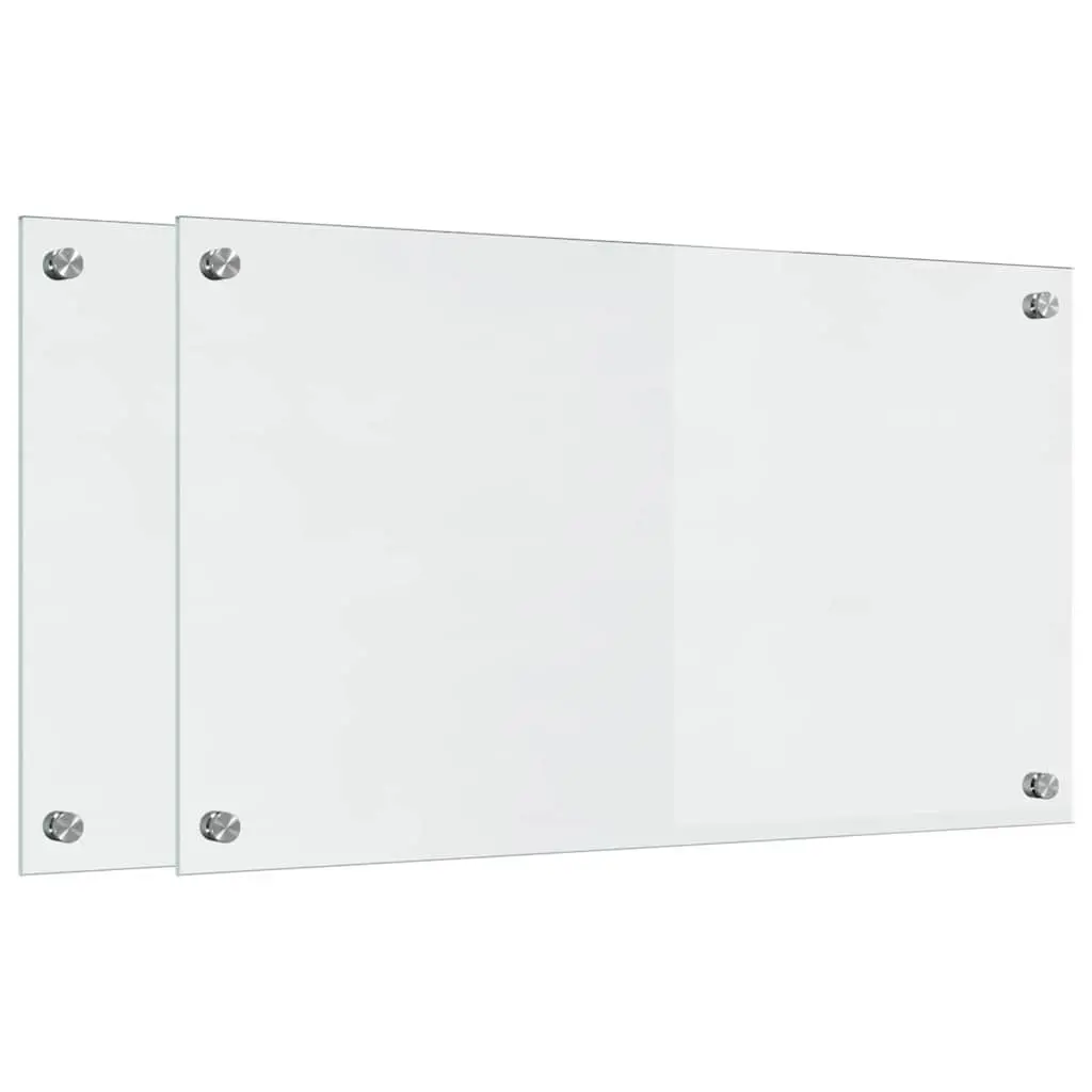 Vidaxl Keuken Achterwand 2 Pcs Doorzichtig 70 X 40 Cm Gehard Glas 2
