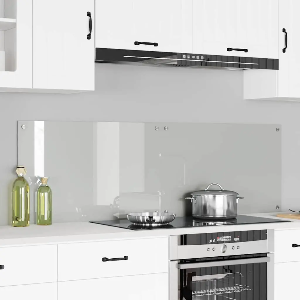 Vidaxl Keuken Achterwand 2 Pcs Doorzichtig 80 X 50 Cm Gehard Glas 1