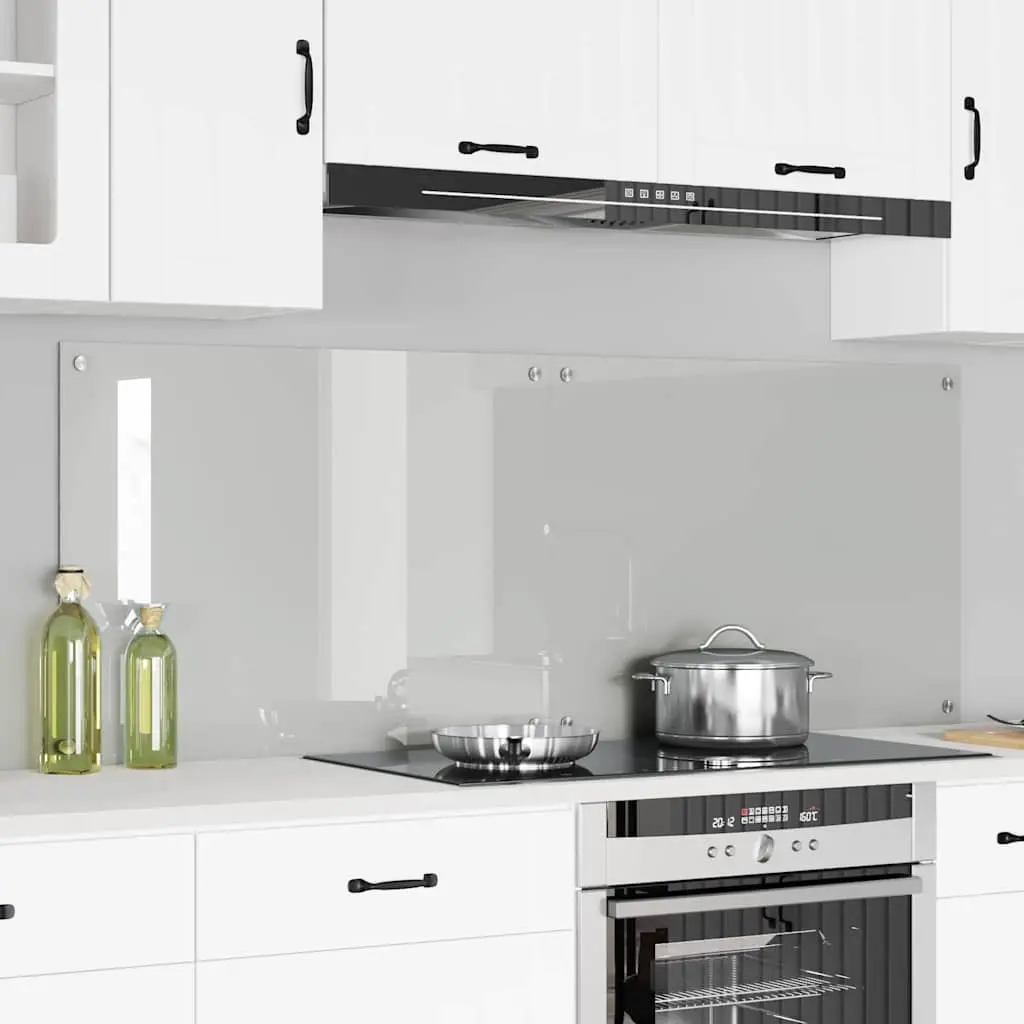 Vidaxl Keuken Achterwand 2 Pcs Doorzichtig 80 X 60 Cm Gehard Glas 1
