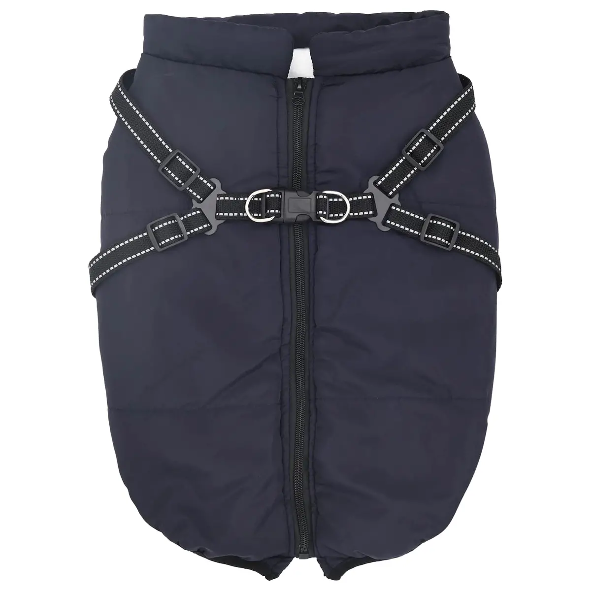 Vidaxl Hondenjas Met Harnas Marineblauw 3Xl Fleece En Polyester 2