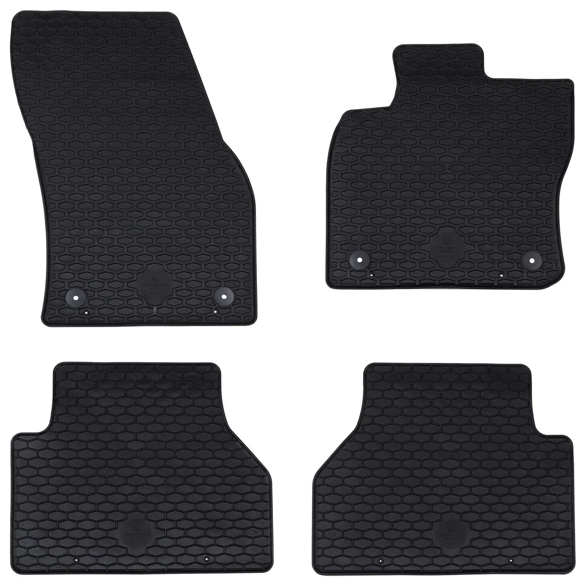 Vidaxl Autobodemmat 4 Pcs Zwart Tpe 1