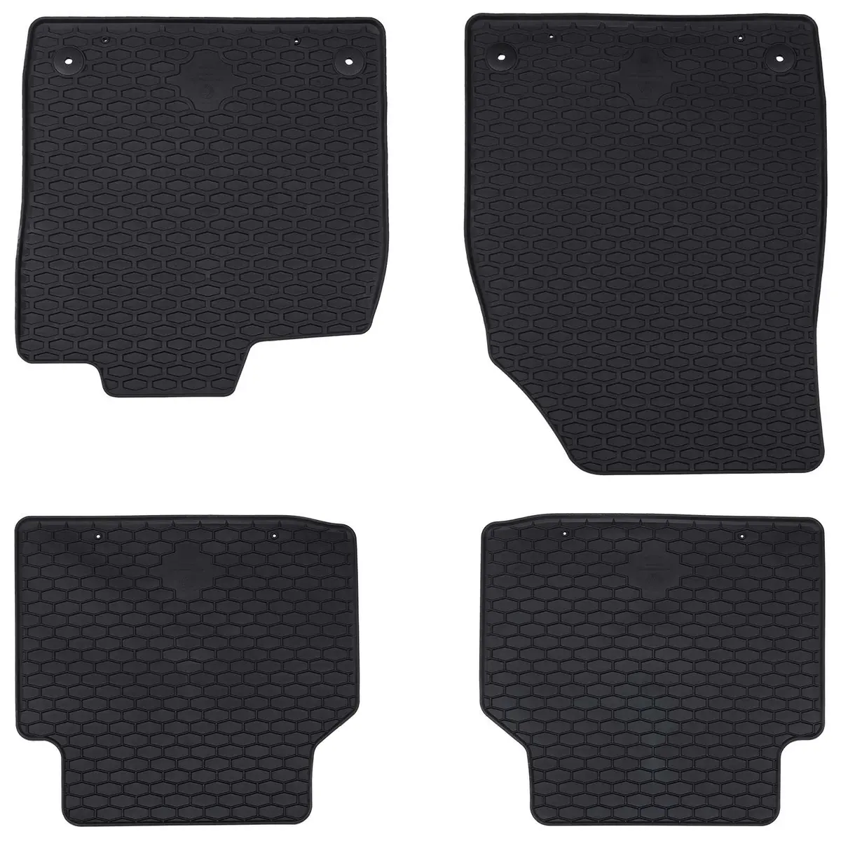 Vidaxl Autobodemmat 4 Pcs Zwart Rubber 1