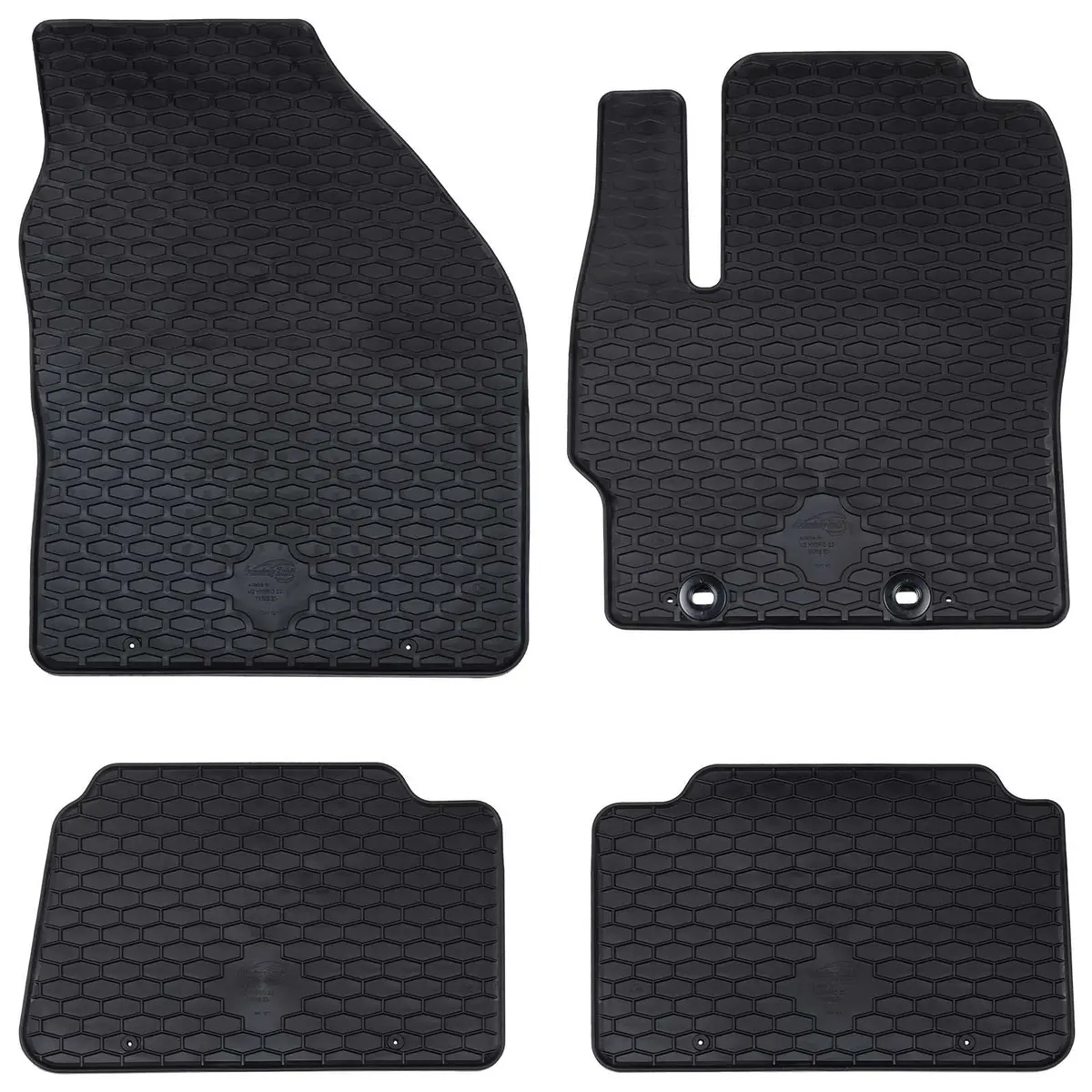 Vidaxl Autobodemmat 4 Pcs Zwart Rubber 1