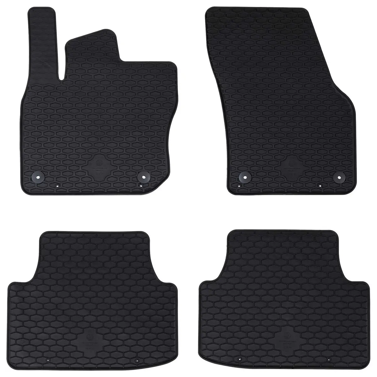 Vidaxl Autobodemmat 4 Pcs Zwart Vw Tiguan Tdi Rubber 1