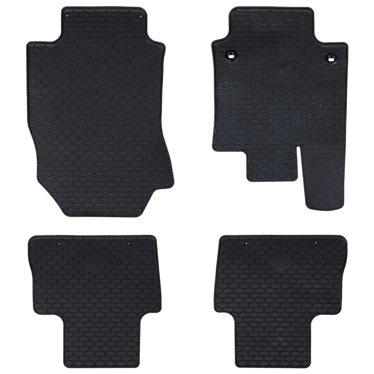 Vidaxl Autobodemmat 4 Pcs Zwart Rubber 1