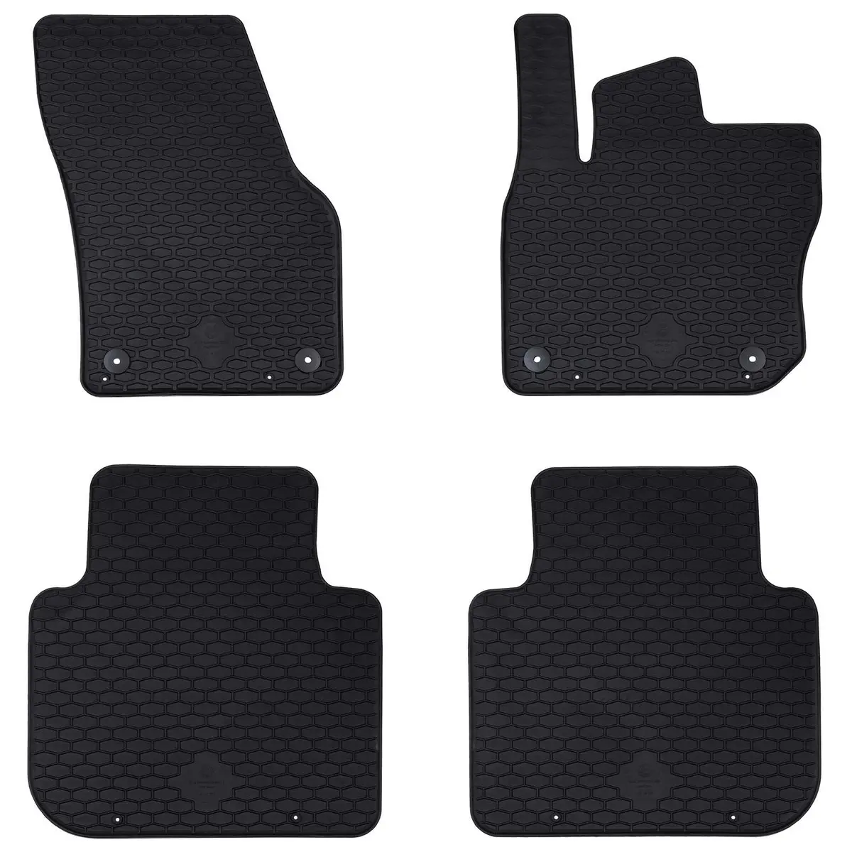 Vidaxl Autobodemmat 4 Pcs Zwart Škoda Kodiaq Tdi Rubber 1