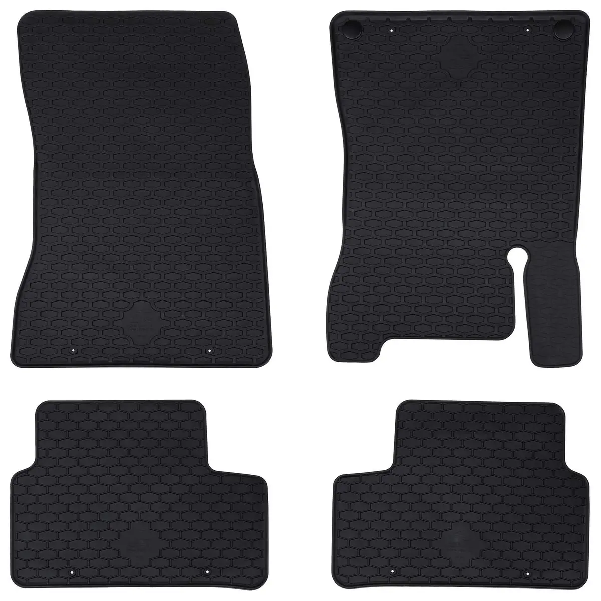 Vidaxl Autobodemmat 4 Pcs Zwart Rubber 1