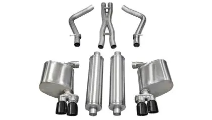 Corsa 2011-2014 Dodge Charger R/T 5.7L V8 Black Xtreme Cat-Back Exhaust 1