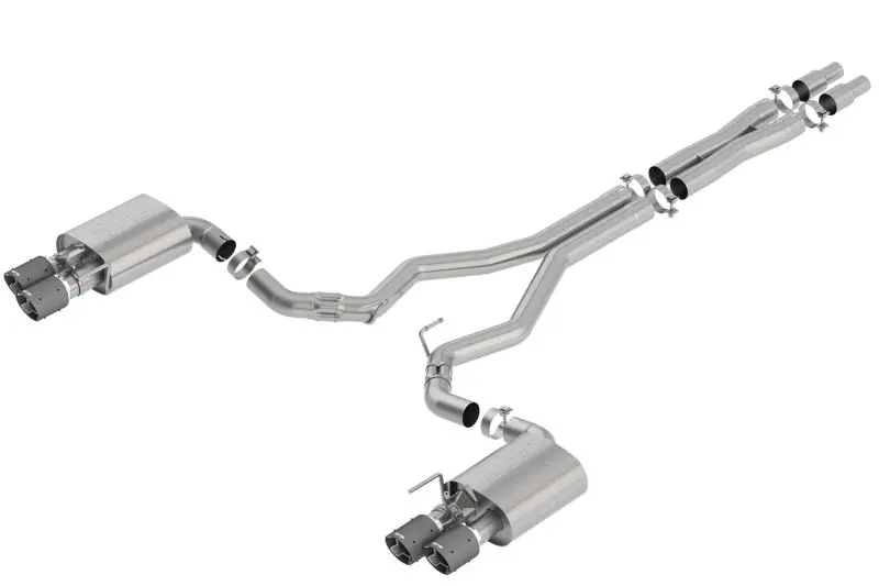 Borla 2018 Ford Mustang Gt 5.0L At/Mt 3In Atak Catback Exhaust W/ Valves (Carbon Fiber Tip) 1