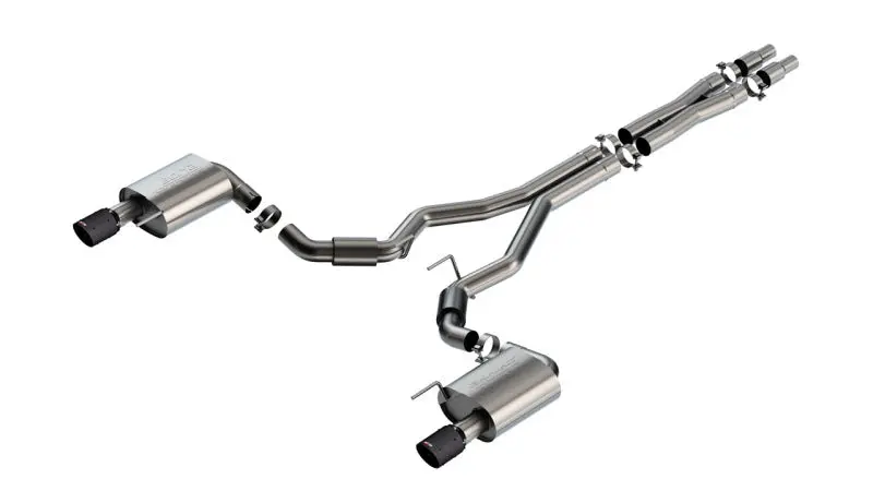 Borla 2024 Ford Mustang Gt 5.0L V8 W/O Active Exhaust S-Type Cat-Back Exhaust System - Carbon Fiber 1