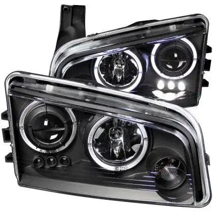 Anzo 2006-2010 Dodge Charger Projector Headlights W/ Halo Black 1