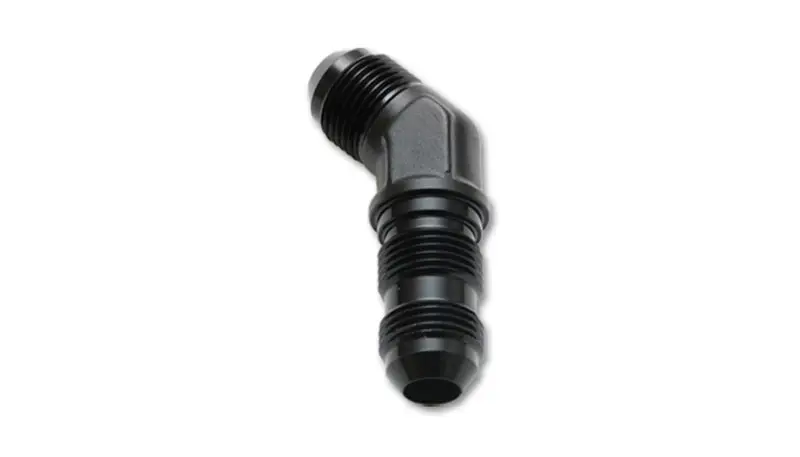 Vibrant -3An Bulkhead Adapter 45 Degree Elbow Fitting - Anodized Black Only 1