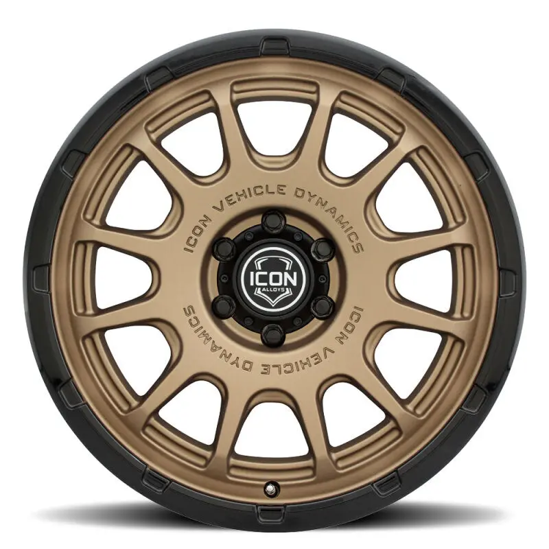 Icon Alloys Rancho 20X9 / 6X5.5 / 0Mm / 5In Bs Satin Bronze W/ Gloss Black Lip Wheel 2