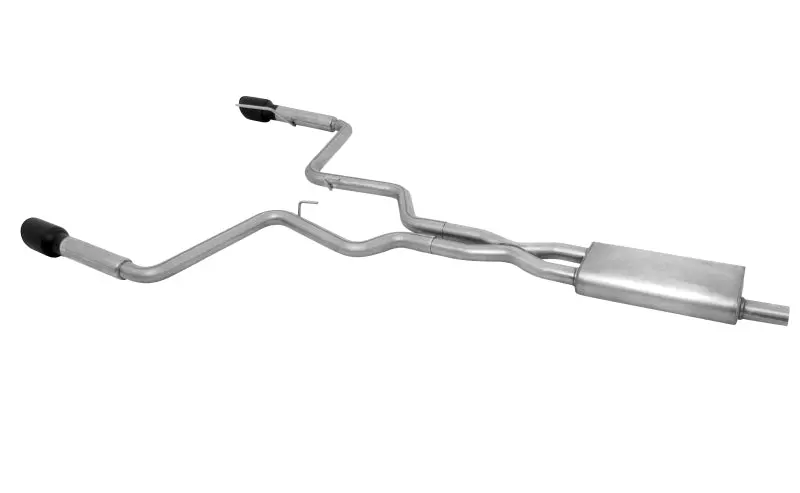 Gibson 15-19 Ford Mustang Ecoboost 2.3L 2.25In Cat-Back Dual Exhaust - Black Elite (Ceramic) 1