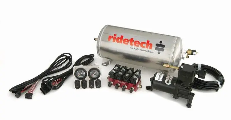 Ridetech 3 Gallon 4-Way Analog Air Ride Compressor Leveling System 1