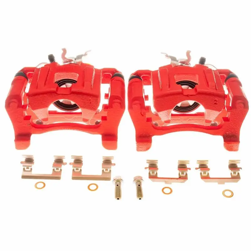Power Stop 15-18 Ford Mustang Rear Red Calipers - Pair 1