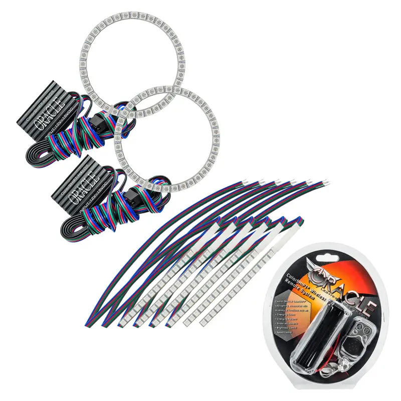 Oracle 15-17 Ford Mustang V6/Gt/Shelby Drl Upgrade W/ Halo Kit - Colorshift 1