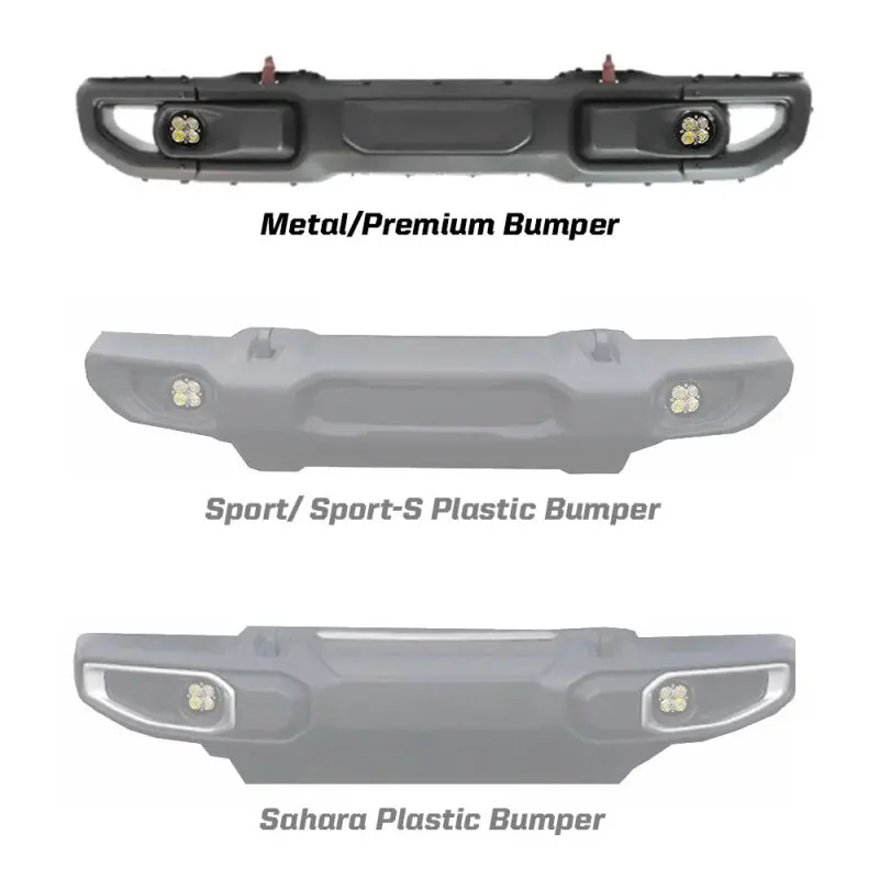 Baja Designs 2018 Wrangler Jl Rubicon Squadron R Sport Fog Pocket Kit 1