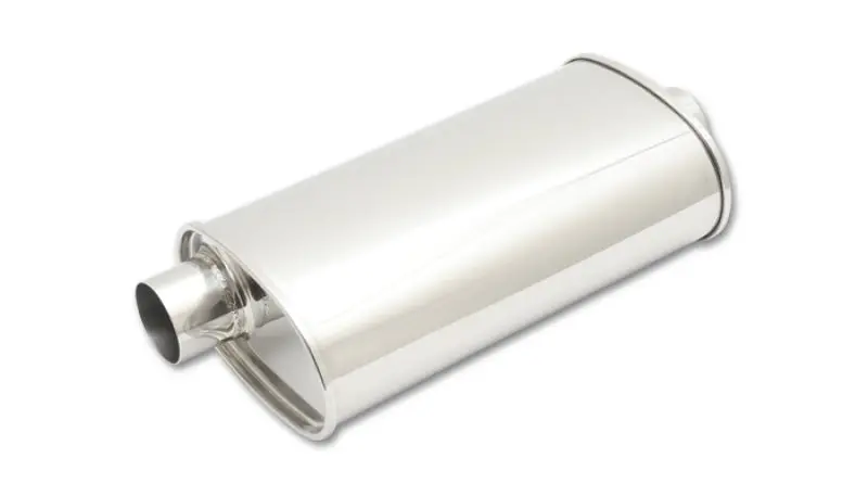 Vibrant Streetpower Oval Muffler 3.50In Inlet/Outlet (Offset-Center) 1
