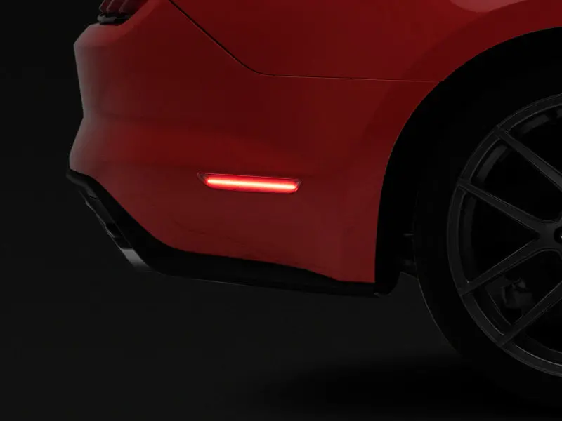 Raxiom 15-22 Ford Mustang Axial Series Led Side Marker Lights Rear (Smoked) 1