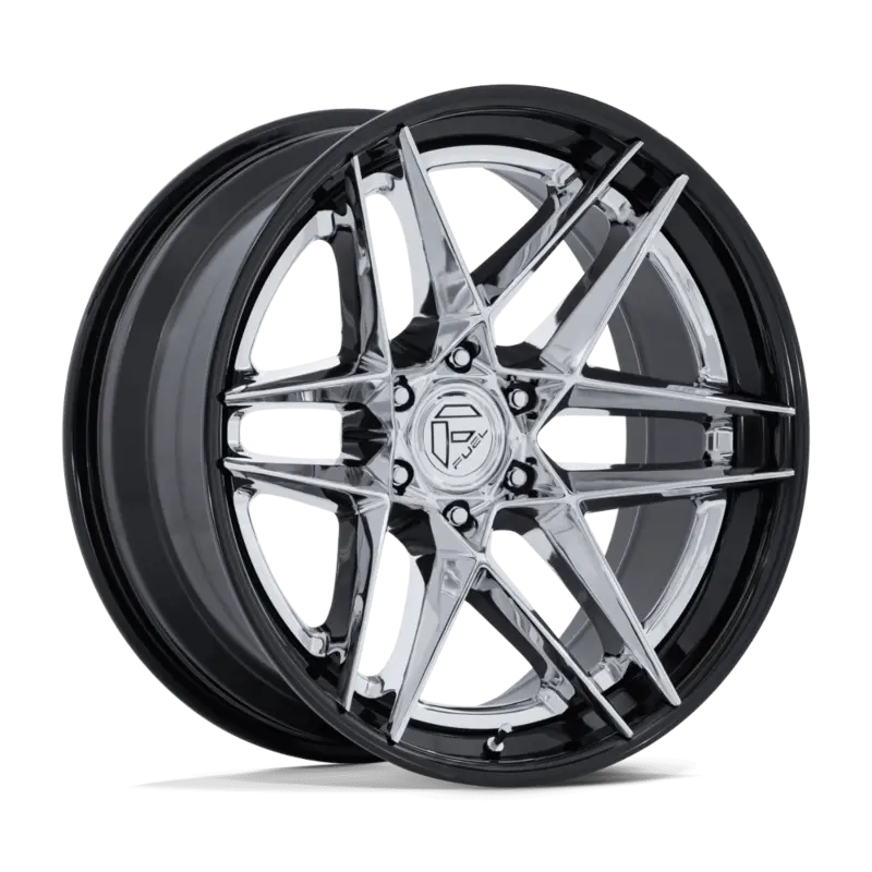 Fuel Flight Chrome W Gloss Black Lip Wheel 6X139.7 1