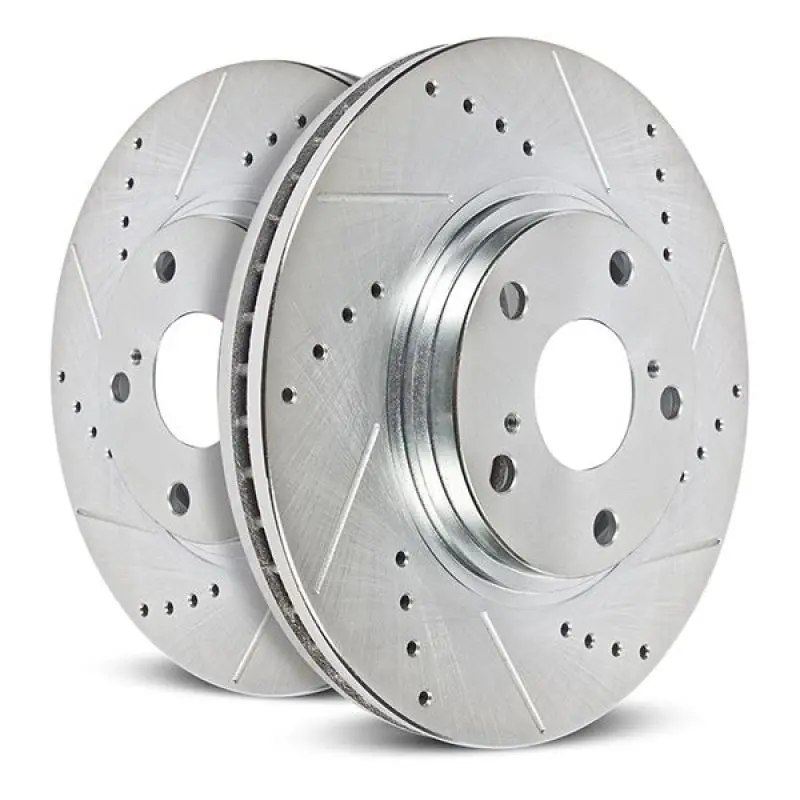 Power Stop 20-22 Ford Explorer Rear Drilled & Slotted Rotor (Pair) 1