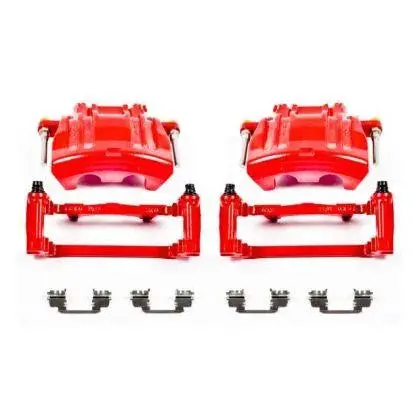 Powerstop Powdercoated Red Calipers 2012-2023 Dodge Charger/Challenger/300 W/ Two  Piston Front 1