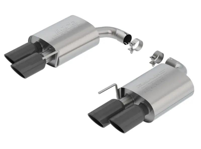 Borla 18-19 Ford Mustang Gt 5.0L 2.5In S-Type Exhaust W/O Valves (Rear Section Only) - Black Chrome 1