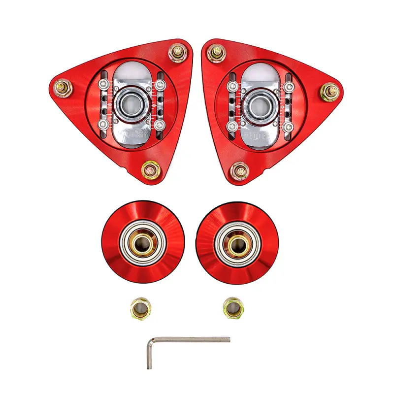 Pedders 2015+ Ford Mustang Front Strut Mount Adjustable Camber Plates (For Kit Ped-160099) 1