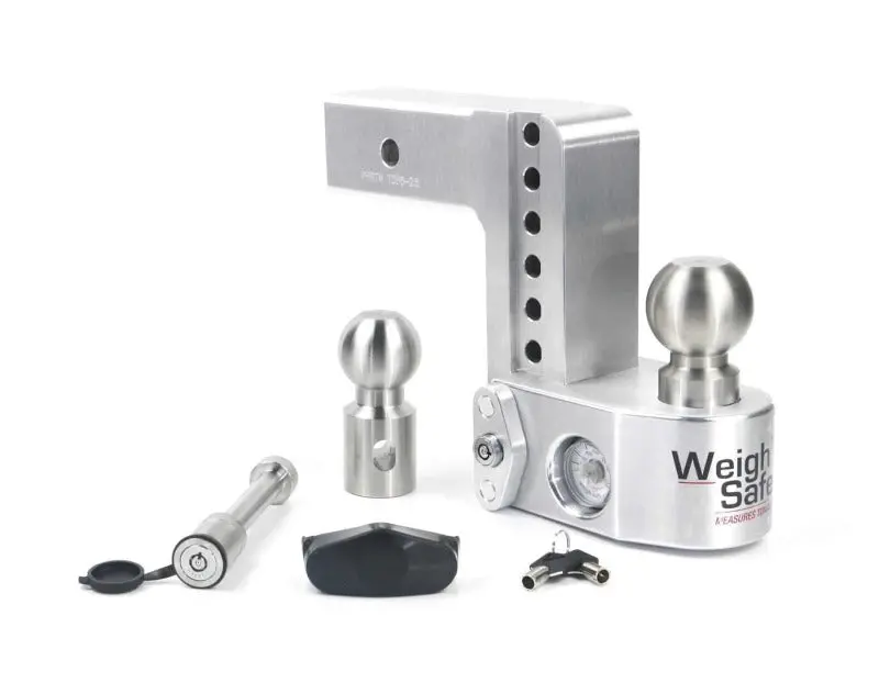 Weigh Safe 6In Drop Hitch W/Built-In Scale & 2.5In Shank (10K/18.5K Gtwr) W/Ws05 - Aluminum 2