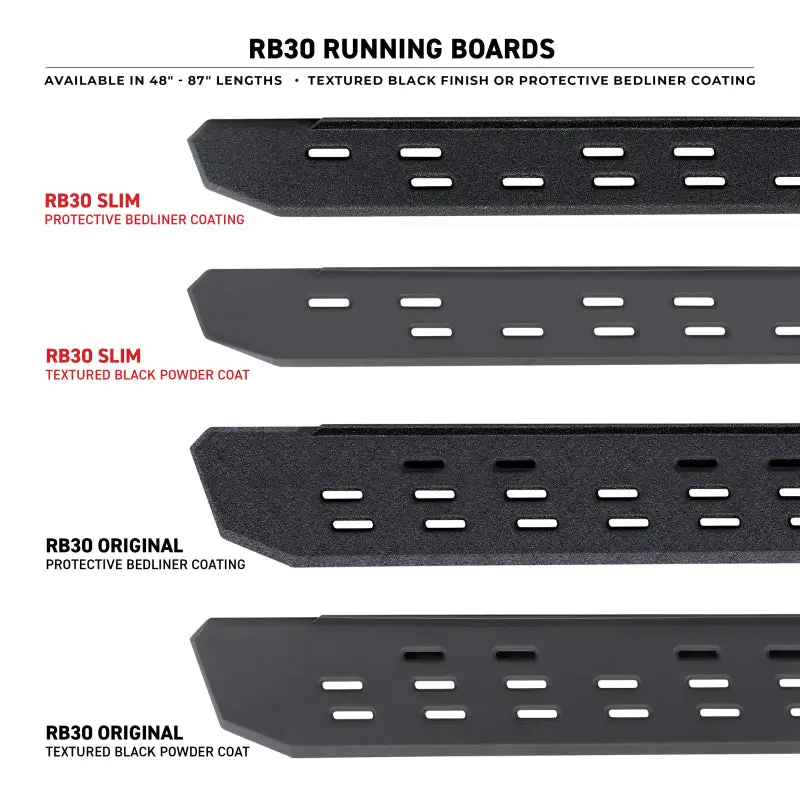 Go Rhino Rb30 Slim Line Running Boards 80In. - Tex. Blk (Boards Only/Req. Mounting Brackets) 2