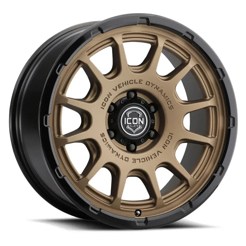 Icon Alloys Rancho 20X9 / 6X5.5 / 0Mm / 5In Bs Satin Bronze W/ Gloss Black Lip Wheel 1