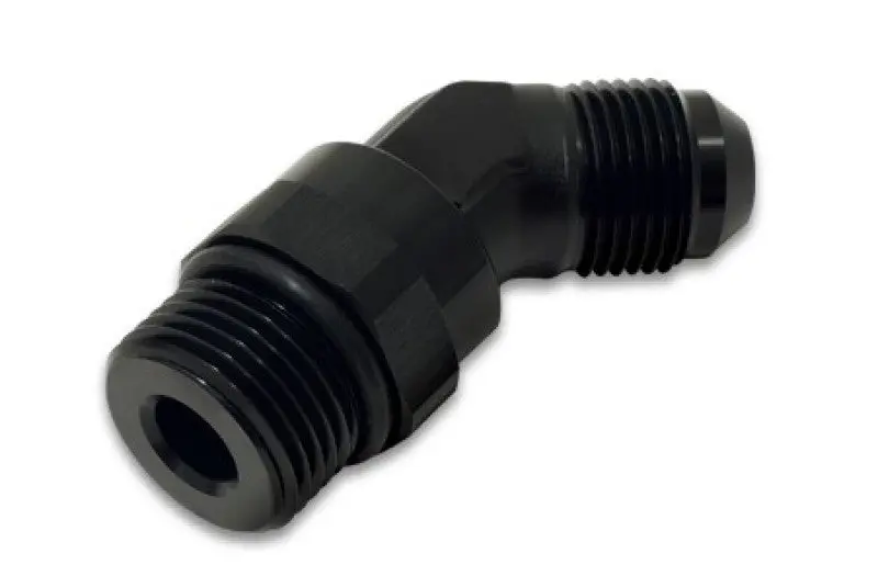 Vibrant -10An Male To Male -8An Straight Cut 45 Degree Adapter Fitting - Anodized Black 2