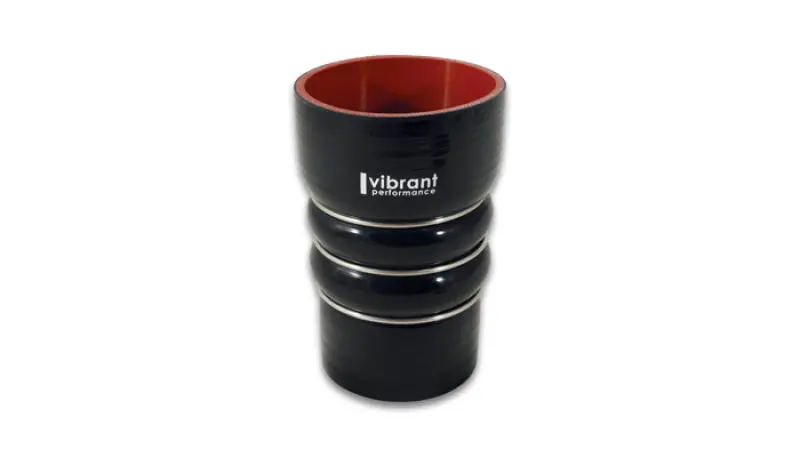 Vibrant Silicone Coupling 4 Ply Aramid Cac Transition Hose 4In X 3.5In Inlet/Outlet - Black 1