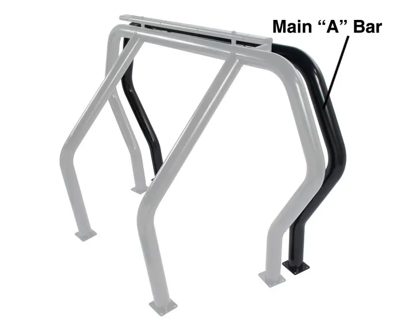 Go Rhino Rhino Bed Bar - Front Main A Bar - Black 1