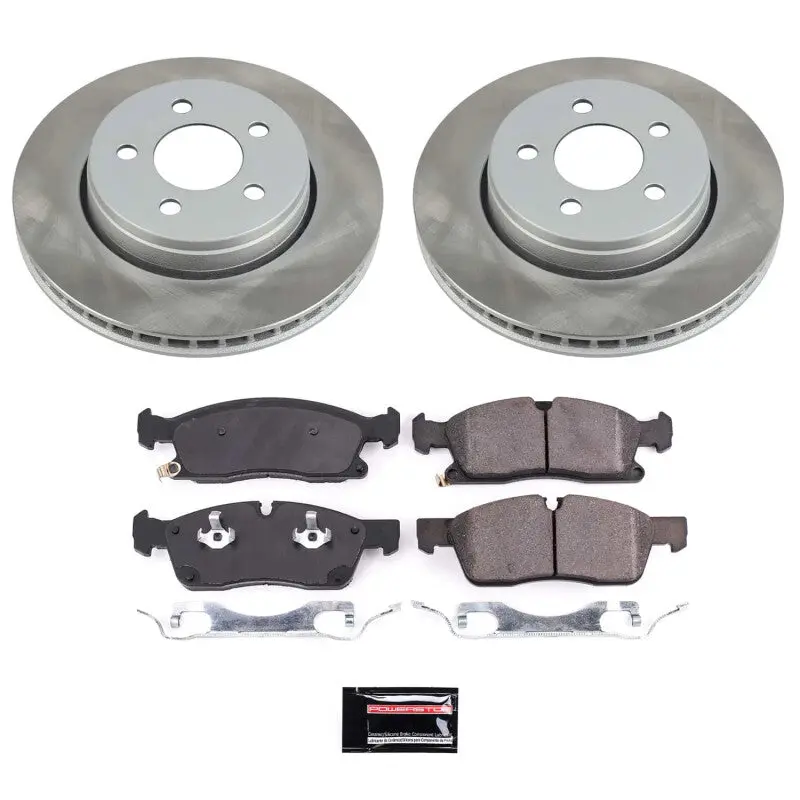 Power Stop 17-20 Jeep Grand Cherokee Front Semi-Coated Rotor Kit 1