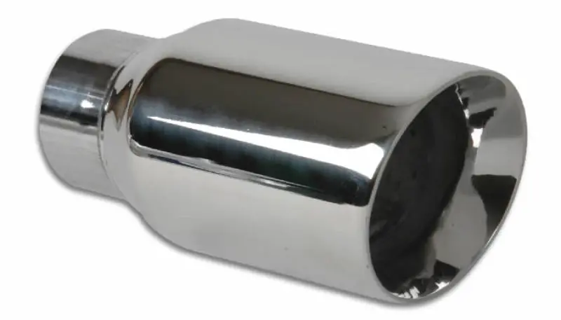 Vibrant 3In Round Ss Exhaust Tip (Double Wall Angle Cut Beveled Outlet) 2