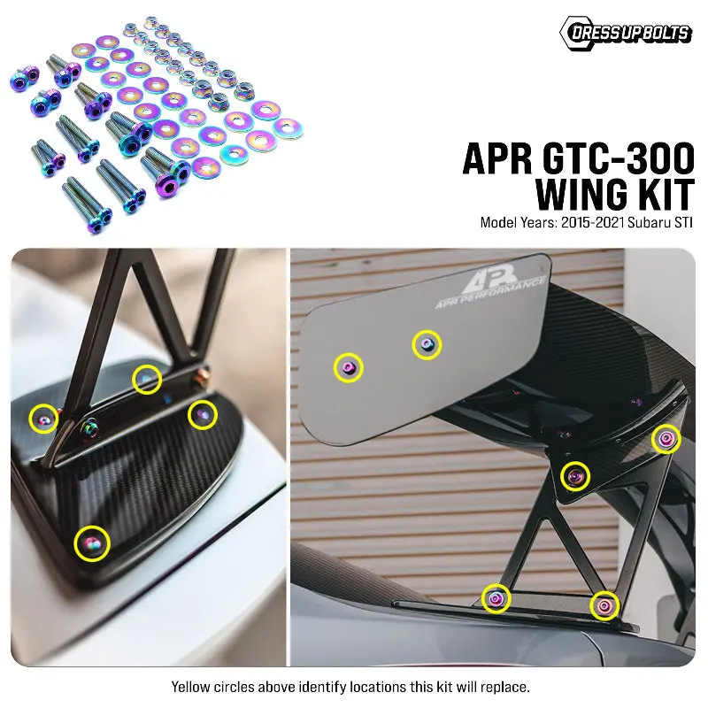 Titanium Hardware Wing Kit - Apr Gtc-300 Sti Spec Wing 2