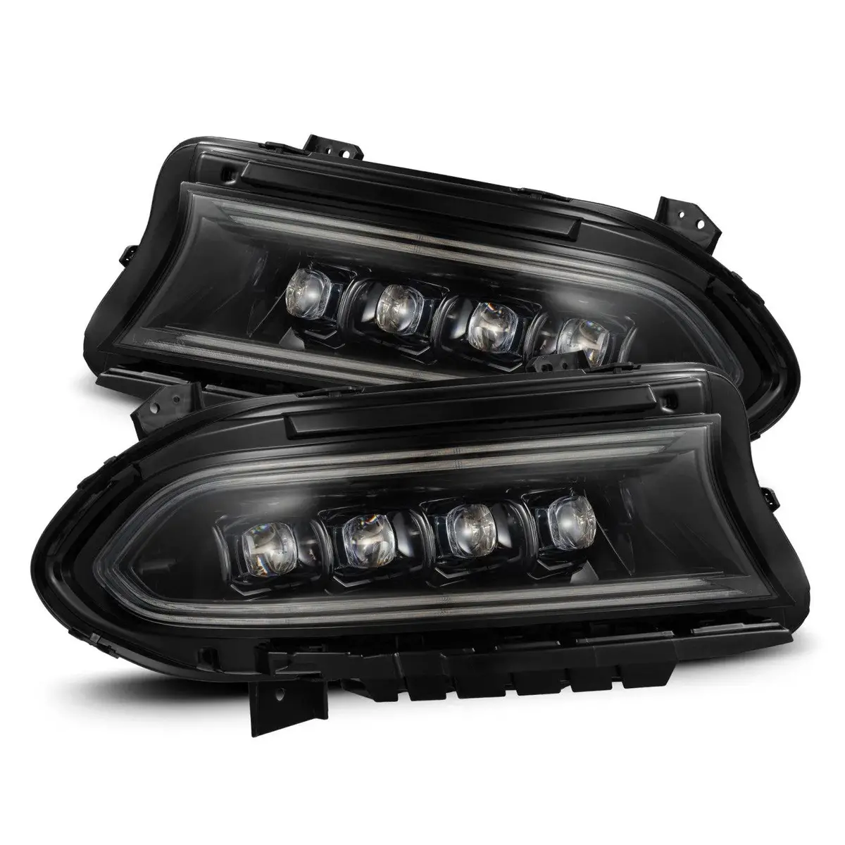 Alpharex 15-23 Dodge Charger Nova-Series Led Projector Headlights Alpha-Black 1