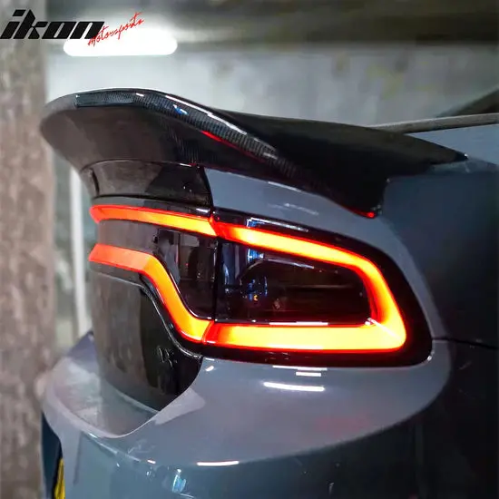 Ikon Motorsports 2015-2023 Dodge Charger Redeye Style Trunk Spoiler Carbon Fiber 2