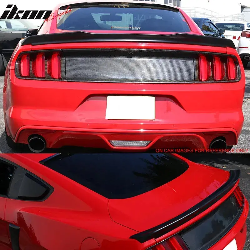 2015-2023 Ford Mustang Coupe H High Kick V Trunk Spoiler Abs 1