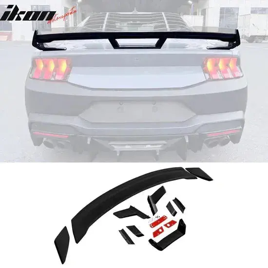 Ikon Motorsports 2024-2025 Ford Mustang Coupe Dark Horse  Trunk Spoiler Abs 1